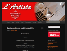 Tablet Screenshot of lartistarestaurant.com